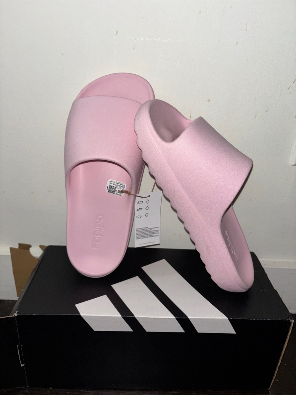 NWT!! Adidas Pastel Pink Cloudfoam Slide Sandals